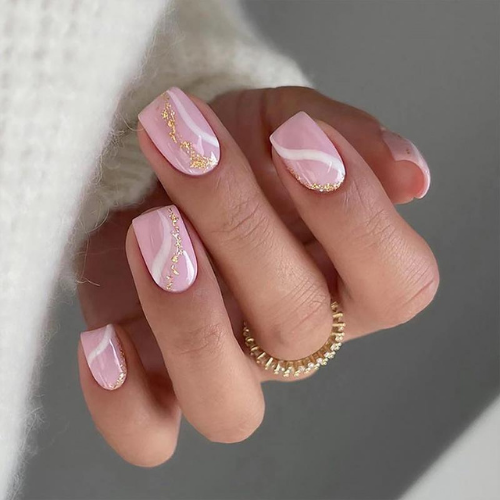 37 Blush Pink Reusable 24 piece Press-On Nails - Image 1