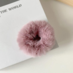Soft Furry Hair Scrunchie - Set of 7 - Image 6