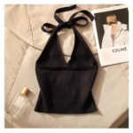 Pearly Tie- Up Halter Neck Top - Image 9