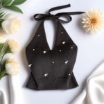 Pearly Tie- Up Halter Neck Top - Image 7