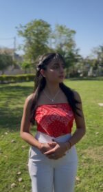 Bandana Print Crop Top - Image 3
