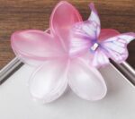 Floral Butterfly Claw Hair Clip - Image 4