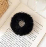 Soft Furry Hair Scrunchie - Set of 7 - Image 7
