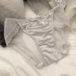Satin Bow Lace Mesh Panties