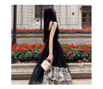 Black Floral Layered Maxi Dress - Image 3