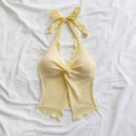 Butter Yellow Tie- Up Top - Image 3