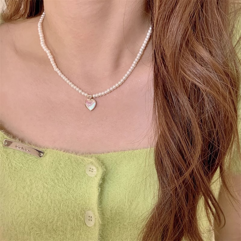 IMG_3674 Sweetheart Charm Pearl Necklace - Image 1