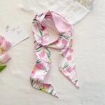 Floral Silk Scarf - Image 6