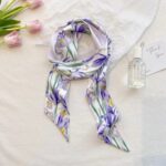 Floral Silk Scarf - Image 5