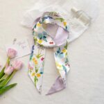Floral Silk Scarf - Image 4