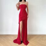 Strapless High Slit Dress - Image 4