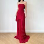 Strapless High Slit Dress - Image 3