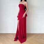 Strapless High Slit Dress - Image 2