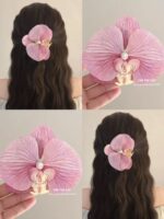 Phalaenopsis Pearl Hair Clip - Image 4