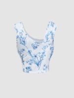 Floral Print Crop Top - Image 2