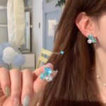 Blue Crystal Statement Earring