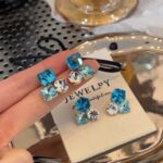 Blue Crystal Statement Earring - Image 3