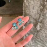 Blue Crystal Statement Earring - Image 4